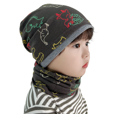 Set de eșarfe din bumbac de înaltă calitate, pălărie pentru bebeluși, navă spațială panda, căciulă de toamnă și iarnă pentru fete, băieți, căciuli calde pentru copii, eșarfă pentru gât