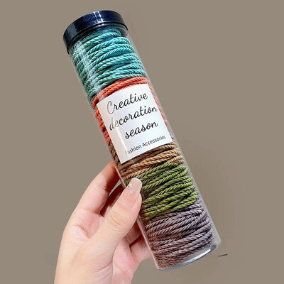 100db/tétel Hajgumik Egyszínű Elasztikus Gumiszalag Hajpánt Fejpánt Scrunchie Hajkiegészítők