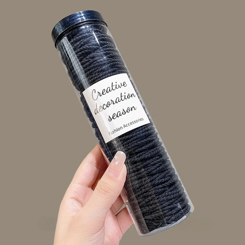 100db/tétel Hajgumik Egyszínű Elasztikus Gumiszalag Hajpánt Fejpánt Scrunchie Hajkiegészítők