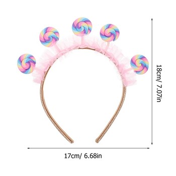 Candy Headband Kids Hair Hoop Hair Band Kids Lollipop Headband νήπιο λουρί για κορίτσια Κρίκοι μαλλιών Γλυκά αξεσουάρ μαλλιών