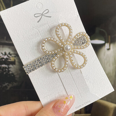 Imituoti perliniai plaukų segtukai moterims korėjiečių moterų plaukų segtukai mergaičių geometriniai plaukų segtukai Madingi plaukų segtukai plaukų priedai