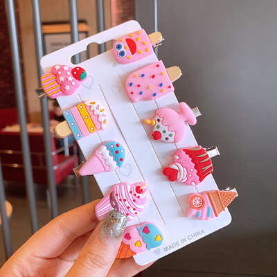 10 bucăți/set noi fete drăguțe de desene animate unicorn agrafe de păr copii minunate ace de păr înghețată bentiță barete accesorii de păr la modă