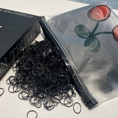 2000db/tétel Kis eldobható átlátszó hajkötők kislányoknak Rugalmas gumiszalagok karkötőhöz Baba Mini haj kötél fejpánt