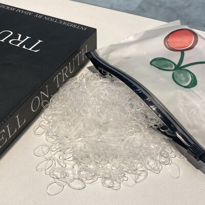 2000db/tétel Kis eldobható átlátszó hajkötők kislányoknak Rugalmas gumiszalagok karkötőhöz Baba Mini haj kötél fejpánt