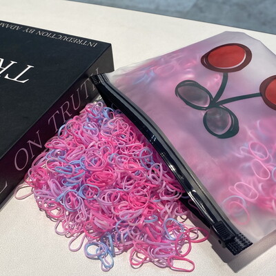 2000db/tétel Kis eldobható átlátszó hajkötők kislányoknak Rugalmas gumiszalagok karkötőhöz Baba Mini haj kötél fejpánt
