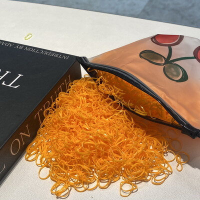 2000db/tétel Kis eldobható átlátszó hajkötők kislányoknak Rugalmas gumiszalagok karkötőhöz Baba Mini haj kötél fejpánt