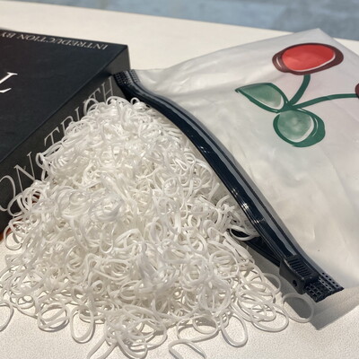 2000db/tétel Kis eldobható átlátszó hajkötők kislányoknak Rugalmas gumiszalagok karkötőhöz Baba Mini haj kötél fejpánt