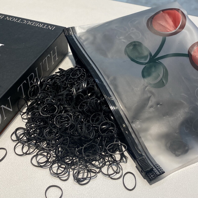 2000db/tétel Kis eldobható átlátszó hajkötők kislányoknak Rugalmas gumiszalagok karkötőhöz Baba Mini haj kötél fejpánt