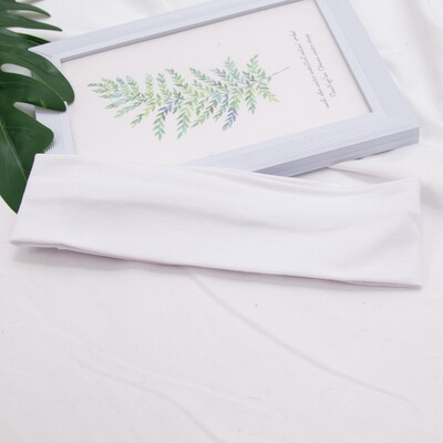 Еластична памучна лента за коса Модни ленти за глава за жени Мъже Плътни ленти за коса за бягане Фитнес Йога Разтеглив грим Аксесоари за коса