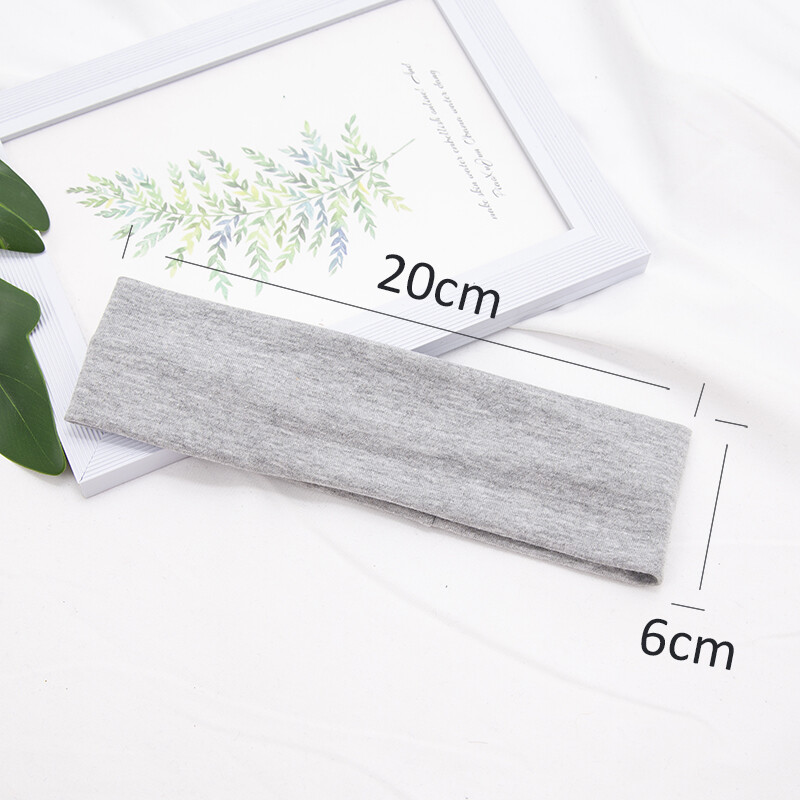 Еластична памучна лента за коса Модни ленти за глава за жени Мъже Плътни ленти за коса за бягане Фитнес Йога Разтеглив грим Аксесоари за коса