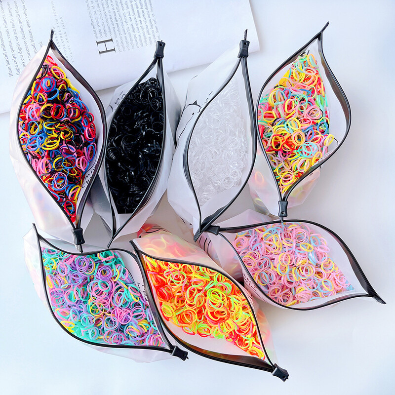 1000/2000 vnt. mergaičių mažos elastinės plaukų juostelės.