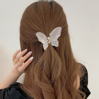 New Fairy Butterfly Hair Claw Candy Color Clip Crab Summer Sweet Princess Shark Clip για γυναίκες Αξεσουάρ μαλλιών φουρκέτα για κορίτσια