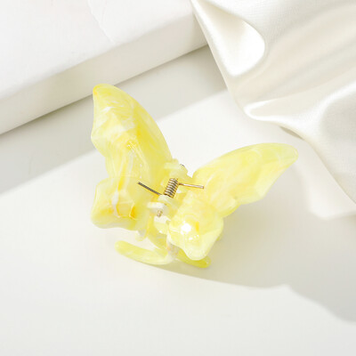 Nauja Fairy Butterfly Hair Claw Candy Spalva krabų segtukas Vasaros mielas princesės ryklio segtukas moterims Merginų plaukų segtukų plaukų aksesuarai