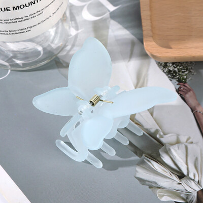 Nauja Fairy Butterfly Hair Claw Candy Spalva krabų segtukas Vasaros mielas princesės ryklio segtukas moterims Merginų plaukų segtukų plaukų aksesuarai