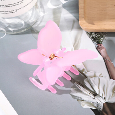 Nauja Fairy Butterfly Hair Claw Candy Spalva krabų segtukas Vasaros mielas princesės ryklio segtukas moterims Merginų plaukų segtukų plaukų aksesuarai