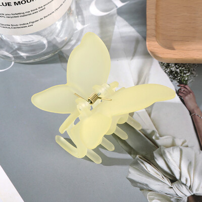 Nauja Fairy Butterfly Hair Claw Candy Spalva krabų segtukas Vasaros mielas princesės ryklio segtukas moterims Merginų plaukų segtukų plaukų aksesuarai