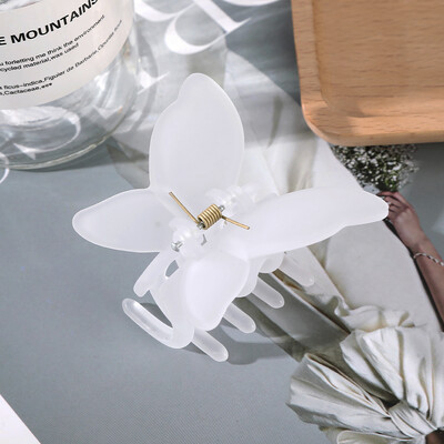 Nauja Fairy Butterfly Hair Claw Candy Spalva krabų segtukas Vasaros mielas princesės ryklio segtukas moterims Merginų plaukų segtukų plaukų aksesuarai