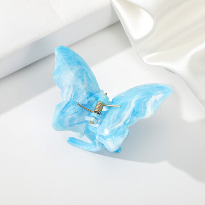 Nauja Fairy Butterfly Hair Claw Candy Spalva krabų segtukas Vasaros mielas princesės ryklio segtukas moterims Merginų plaukų segtukų plaukų aksesuarai