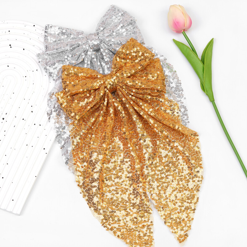 1vnt Didelis lankelis Bling Sparkly Sequins juostelė Aligatoriaus plaukų segtukai Barrettes Party Girls Kids Moterų Mergaičių plaukų aksesuarai