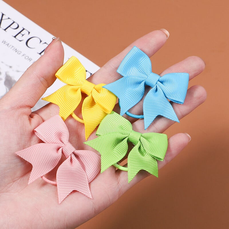 5/10/20Pcs/lot Grosgrain vrpca Mašne za kosu s kikicama Elastične vezice za kosu Držači gumica za kosu Dodaci za kosu za djevojčice, dojenčad
