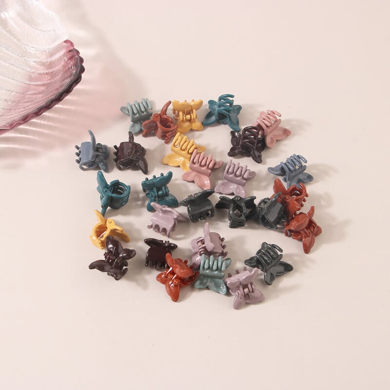 Módne 2,5 cm svetlé tváre pre ženy, malé labky, sponky do vlasov, mini farebné sponky do vlasov, dievčenské ofiny, pazúry do vlasov pre deti