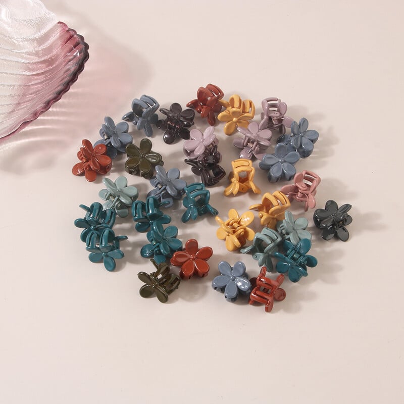 Módne 2,5 cm svetlé tváre pre ženy, malé labky, sponky do vlasov, mini farebné sponky do vlasov, dievčenské ofiny, pazúry do vlasov pre deti