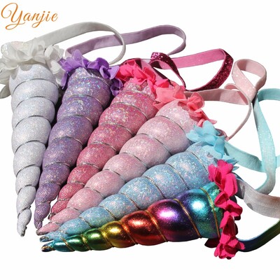 New Arrival Rainbow Headband 2024 Metallic Cosplay Festival Girl Horse Horn Birthday Party Hair Αξεσουάρ για Παιδικά Καπέλα