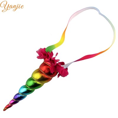 Noua sosire Curcubeu Bentita 2024 Metallic Cosplay Festival Fata Corn Cal pentru petrecere de aniversare Accesorii de păr pentru copii Crăciun