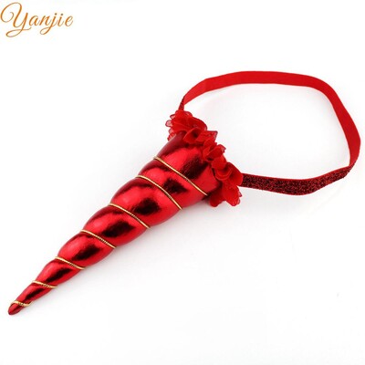 Noua sosire Curcubeu Bentita 2024 Metallic Cosplay Festival Fata Corn Cal pentru petrecere de aniversare Accesorii de păr pentru copii Crăciun