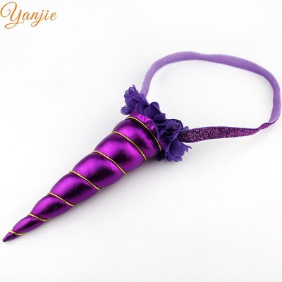 Noua sosire Curcubeu Bentita 2024 Metallic Cosplay Festival Fata Corn Cal pentru petrecere de aniversare Accesorii de păr pentru copii Crăciun