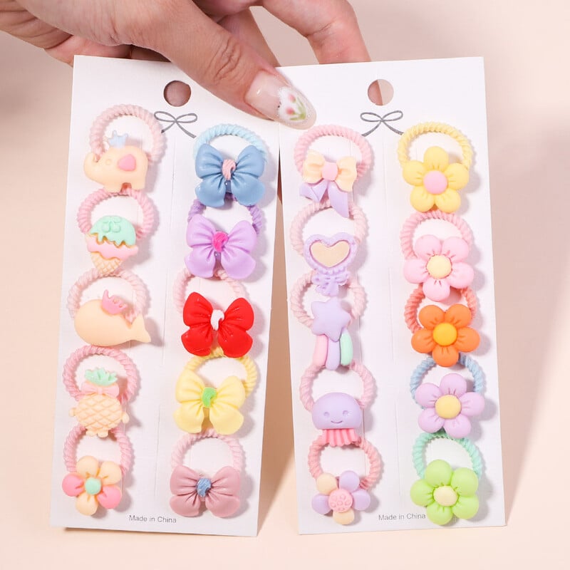 10/20Pcs/Set Nove slatke trake za glavu s mašnama Elastične trake za kosu za djevojčice Dodaci za kosu za djecu Crtani mašne Pokrivala Ukrasi Poklon