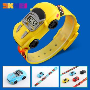 SKMEI Colorful Creative Cartoon Fun Car Mode Παιδικά Ρολόγια Ημερομηνία Ώρα Ρολόι Ρολόι χειρός για αγόρια κορίτσια Δώρο γενεθλίων Πρωτοχρονιάς