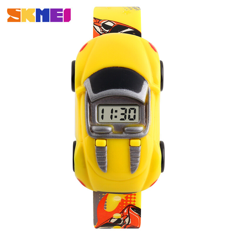 SKMEI Colorful Creative Cartoon Fun Car Mode Детски часовници Date Time Clock Ръчен часовник за момчета Момичета Подарък за рожден ден Нова година