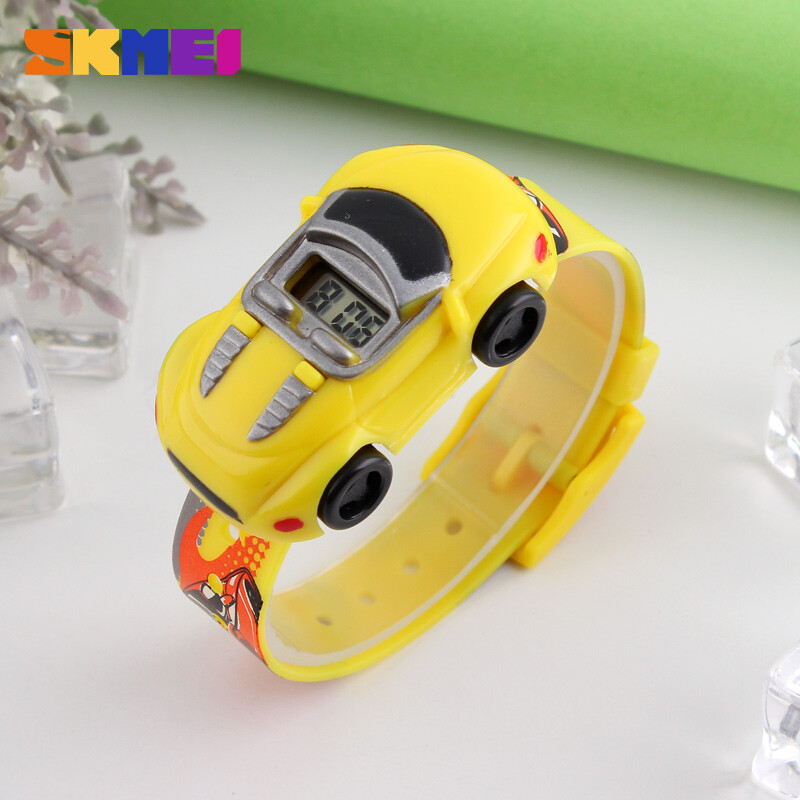 SKMEI Colorful Creative Cartoon Fun Car Mode Детски часовници Date Time Clock Ръчен часовник за момчета Момичета Подарък за рожден ден Нова година