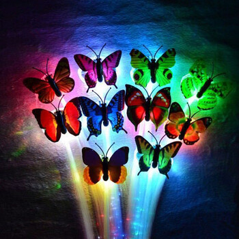 Butterfly Light up Hair Clip Το χρώμα αλλάζει φωτεινό Hair Braid Club κοστούμια κοριτσίστικα λαμπερά αξεσουάρ μαλλιών σκηνικά απόδοσης