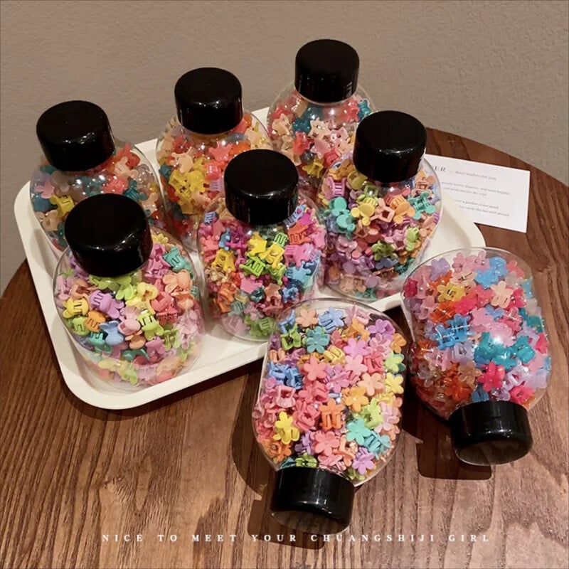 100 psl/skardinė mergaičių kirpčiukai ir lūžinėjantys plaukai plaukų sugriebimo letenėlė, maža mini plaukų segtukas, plaukų sugriebimo aksesuaras