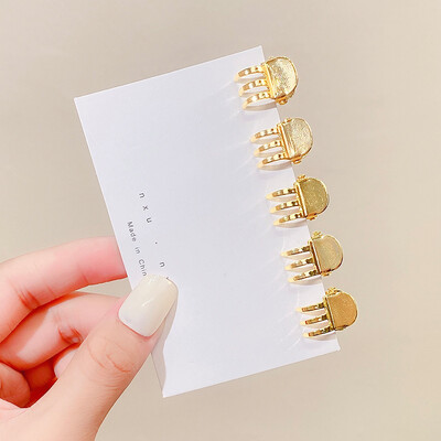 5 vnt / rinkinys Moteriški vintažiniai auksiniai sidabriniai bronziniai maži metaliniai plaukų lankeliai galvos juosta Sweet mini plaukų segtukai plaukų segtukai madingi plaukų aksesuarai