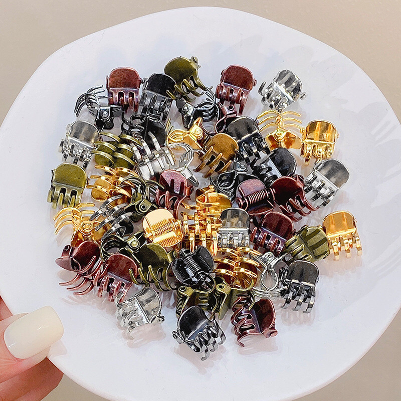 5 vnt / rinkinys Moteriški vintažiniai auksiniai sidabriniai bronziniai maži metaliniai plaukų lankeliai galvos juosta Sweet mini plaukų segtukai plaukų segtukai madingi plaukų aksesuarai