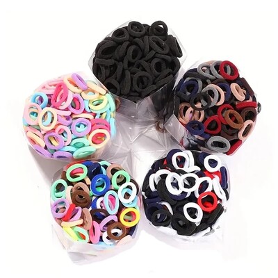 100 db Gyerek rugalmas hajpántok Lányok édességek Scrunchie gumiszalag gyerekeknek Hajkötők Clipek Fejpánt baba haj kiegészítők