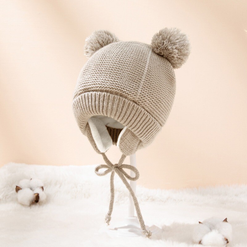 2022 új aranyos kötött pompon baba sapka kesztyű sapka vastag meleg lány/fiú sapka kesztyű sapka téli fülmeleg gyerek sapka baba sapka