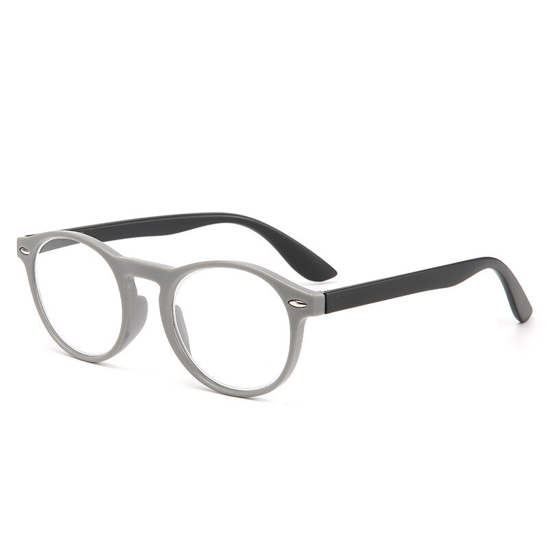 2023 Noi ochelari de lectură cu temple elastice Ochelari de flori cu cadru bej Ochelari de lectură retro literari rotunzi unisex