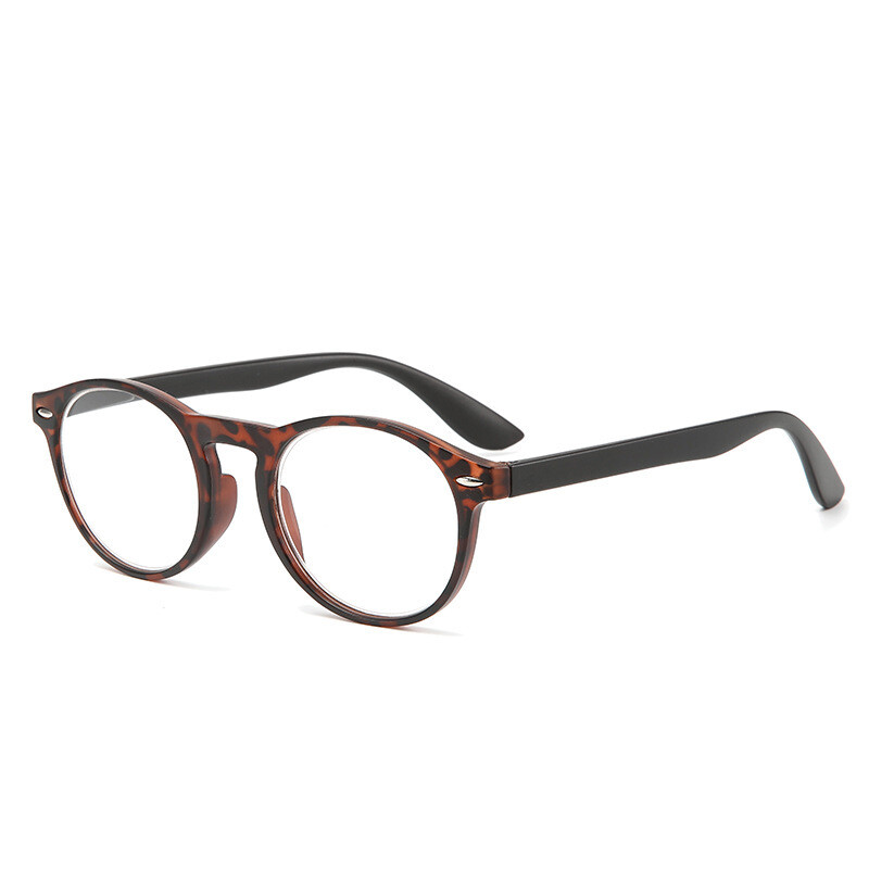 2023 Noi ochelari de lectură cu temple elastice Ochelari de flori cu cadru bej Ochelari de lectură retro literari rotunzi unisex