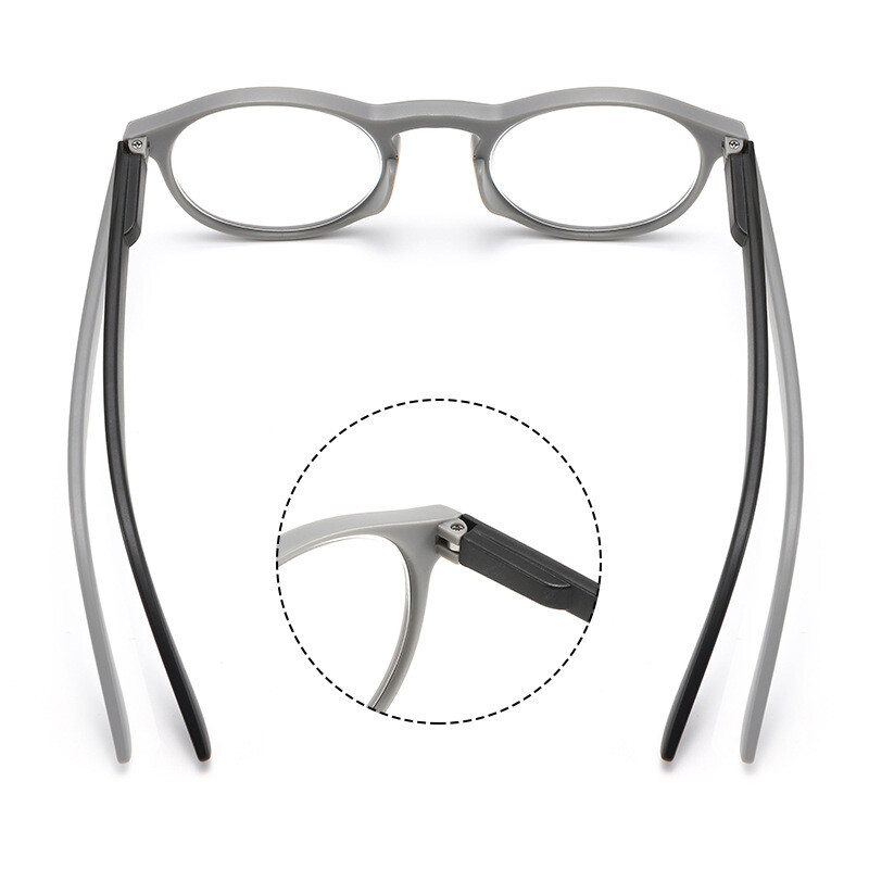 2023 Noi ochelari de lectură cu temple elastice Ochelari de flori cu cadru bej Ochelari de lectură retro literari rotunzi unisex