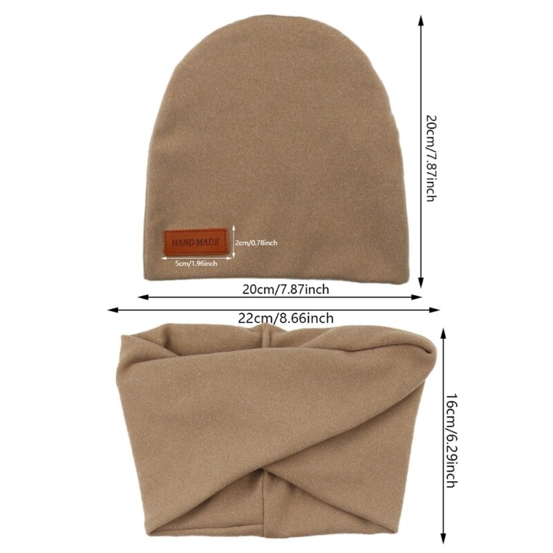Copil din imitație de cașmir cu eșarfă Pălărie de iarnă pentru nou-născut cu batic Set cadou