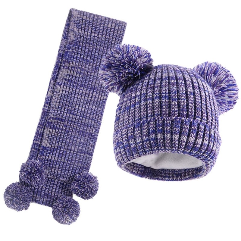 Copil Elegant Palarie cu Esarfa Set Tinuta Suplimente Iarna Esential Confortabil