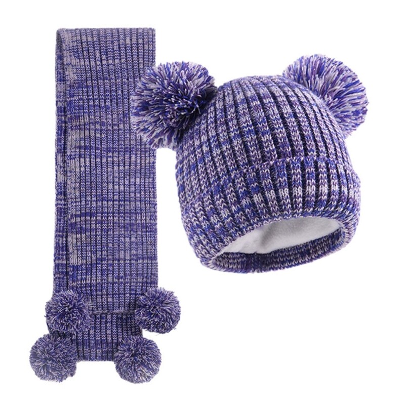 Copil Elegant Palarie cu Esarfa Set Tinuta Suplimente Iarna Esential Confortabil