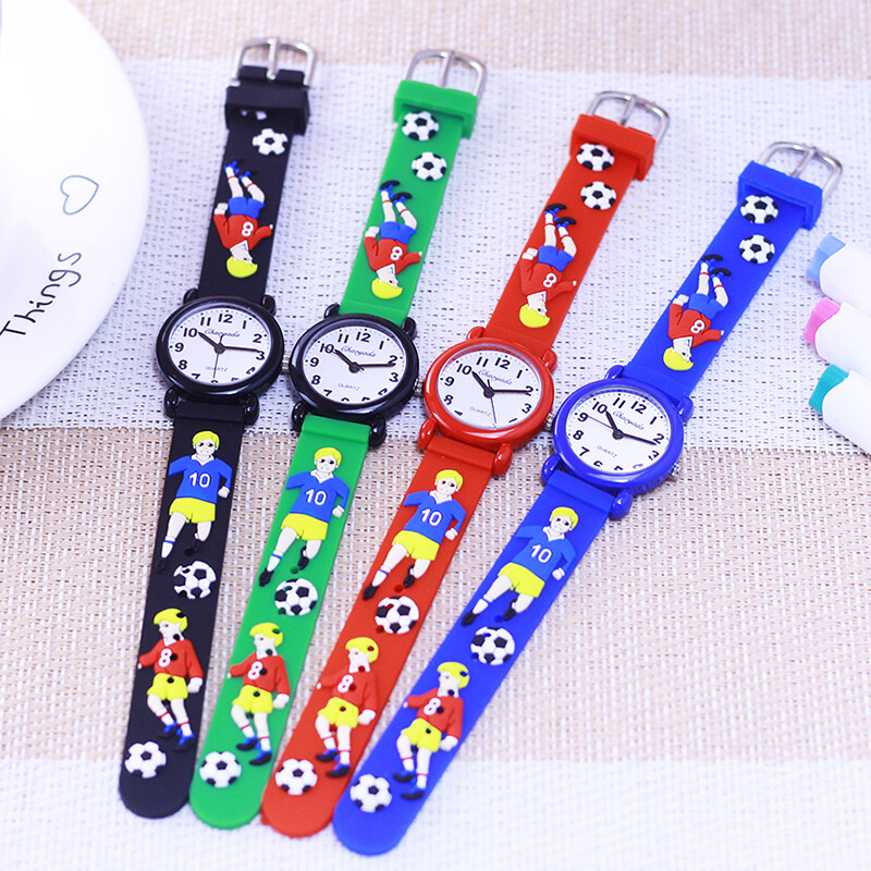 gyermek divat foci elektromos órák fiúk lányok menő focista puha órák diákok gyerekek tanulási idő digitális karóra