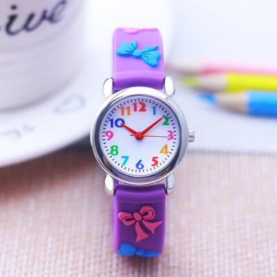 2024 Ceasuri noi Fete Băieți Drăguț drăguț Papion Curea din silicon Ceasuri Cadran din oțel inoxidabil Ceas digital colorat pentru Cadouri pentru copii mici