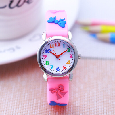 2024 Ceasuri noi Fete Băieți Drăguț drăguț Papion Curea din silicon Ceasuri Cadran din oțel inoxidabil Ceas digital colorat pentru Cadouri pentru copii mici