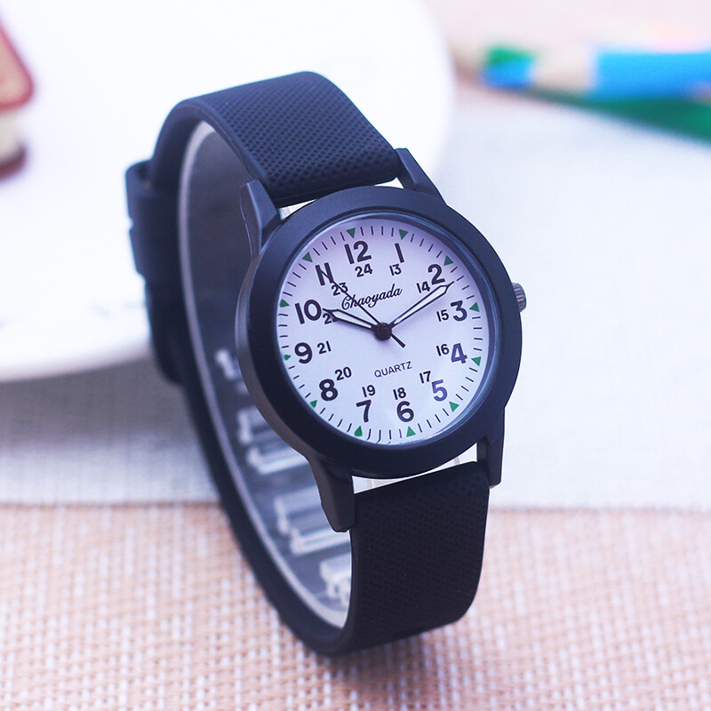 2024 Nou stil Copii Băieți Fete Simplu 24 de ore Mâini luminoase Sport Ceasuri cu curea din silicon Ceasuri de mână cu cuarț Jelly Colors